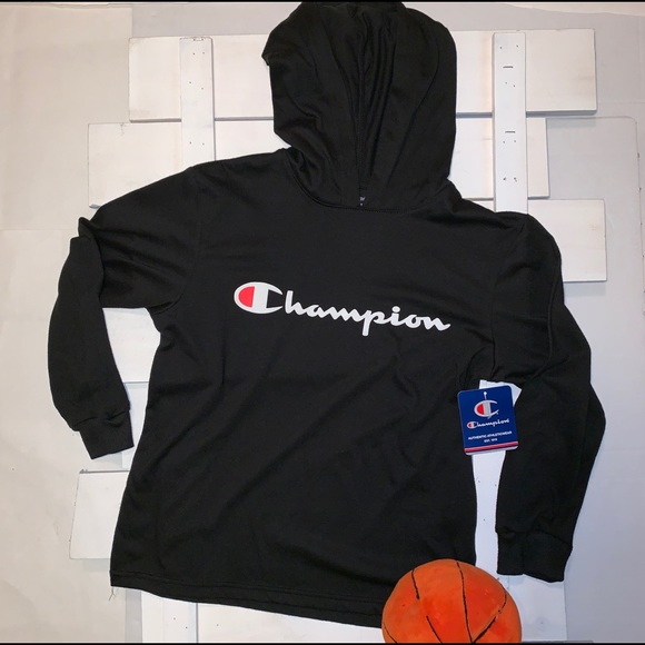 champion hooded t shirt